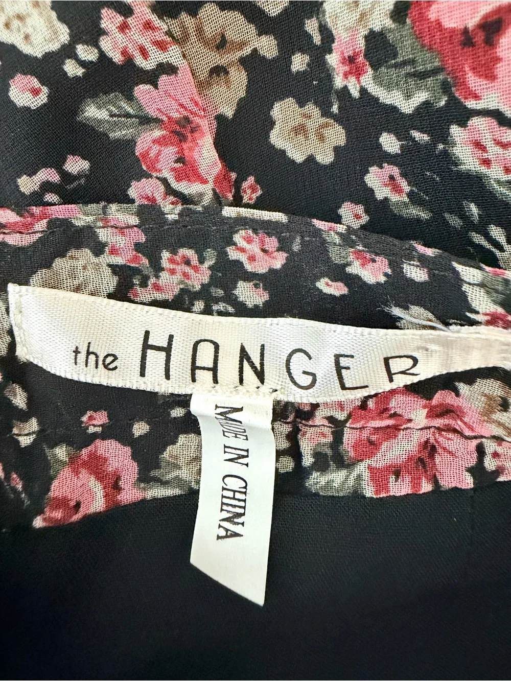 The Hanger Black and Pink Floral Skirt